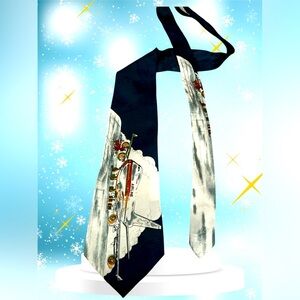 Vnt Renaissance ‘Hand Made AIRPLANE Polyester TWILL Necktie EUC